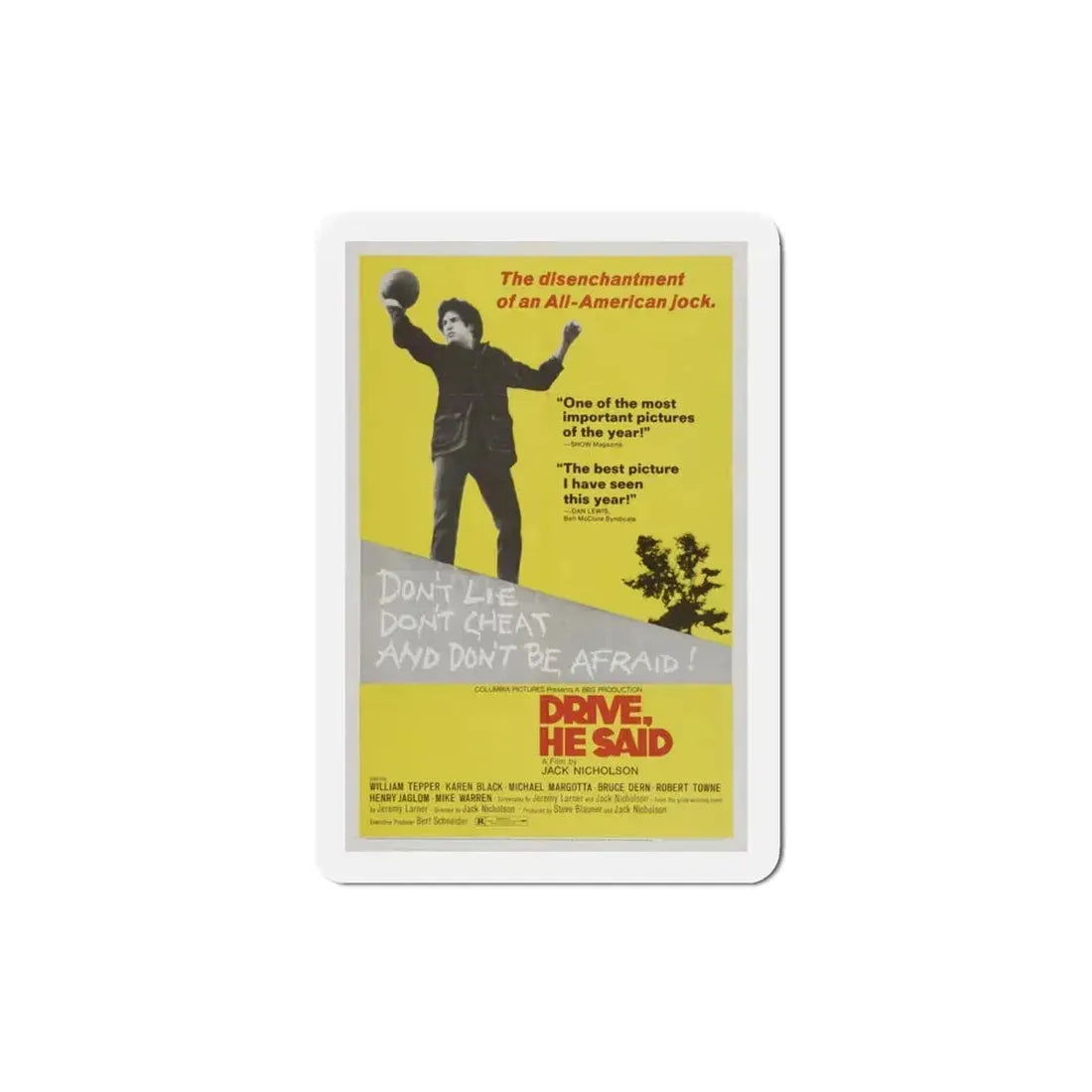 Drive He Said 1971 Movie Poster Refrigerator Magnet 3 Inch - The Sticker Space