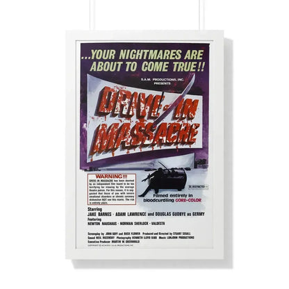 DRIVE-IN MASSACRE 1976 - Framed Movie Poster 20" x 30" White - The Sticker Space