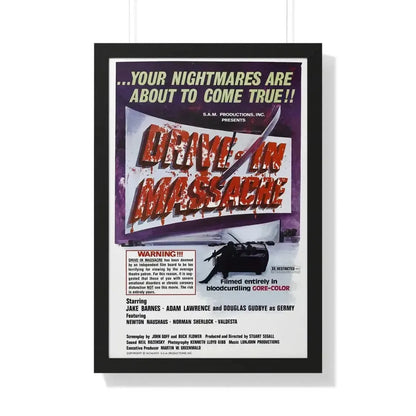 DRIVE-IN MASSACRE 1976 - Framed Movie Poster - The Sticker Space