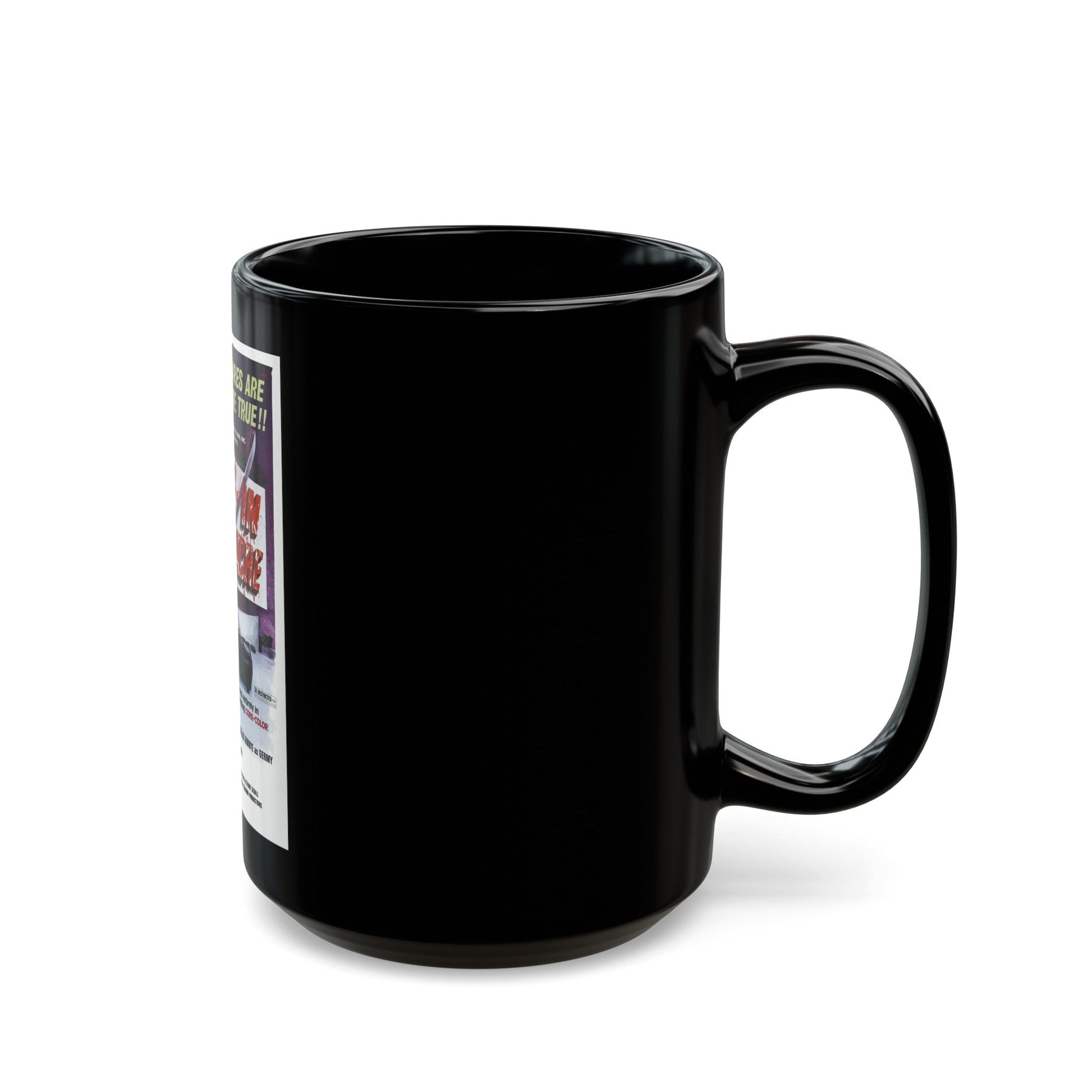 DRIVE-IN MASSACRE 1976 Movie Poster - Black Coffee Mug-The Sticker Space