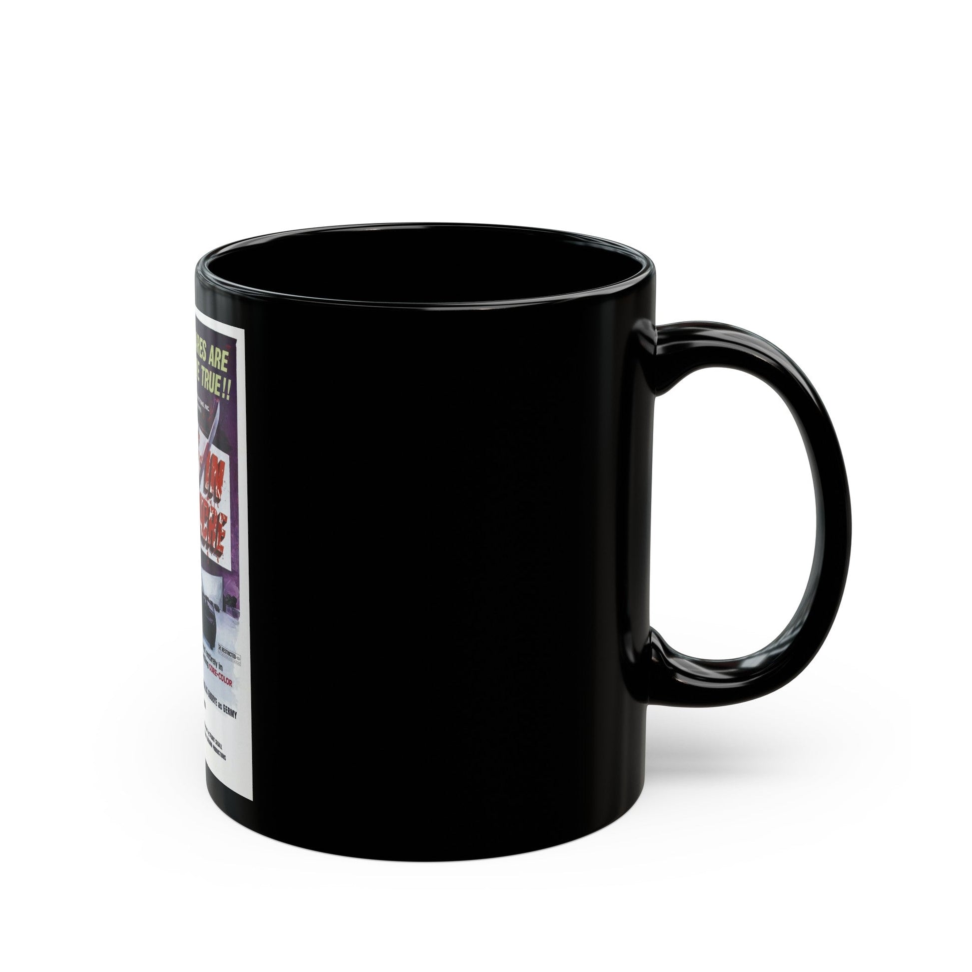 DRIVE-IN MASSACRE 1976 Movie Poster - Black Coffee Mug-The Sticker Space