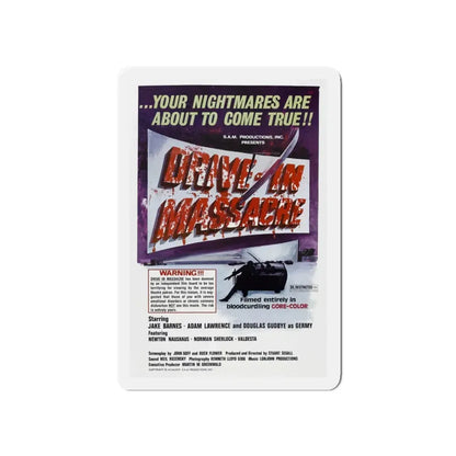 DRIVE-IN MASSACRE 1976 Movie Poster - Refrigerator Magnet 5 Inch - The Sticker Space