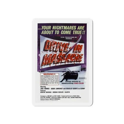 DRIVE-IN MASSACRE 1976 Movie Poster - Refrigerator Magnet - The Sticker Space