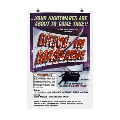 DRIVE-IN MASSACRE 1976 - Paper Movie Poster 16″ x 24″ Matte - The Sticker Space