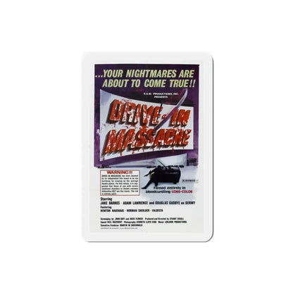 Drive In Massacre 1977 Movie Poster Refrigerator Magnet - The Sticker Space