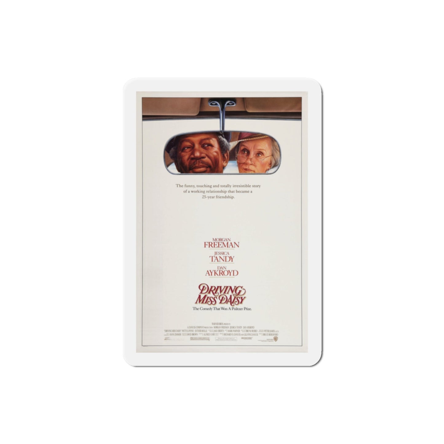 Driving Miss Daisy 1989 Movie Poster Die-Cut Magnet-2" x 2"-The Sticker Space