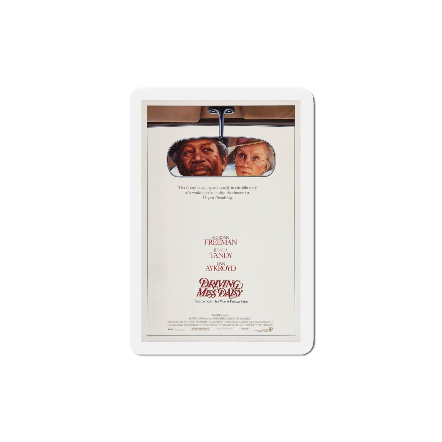 Driving Miss Daisy 1989 Movie Poster Die-Cut Magnet-4" x 4"-The Sticker Space