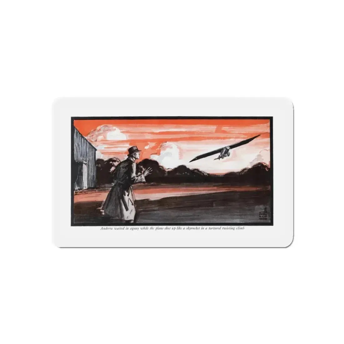 Driving Mists (1), McCall's magazine, March 1930 (Magazine Illustration) Refrigerator Magnet 3 Inch Die-Cut - The Sticker Space