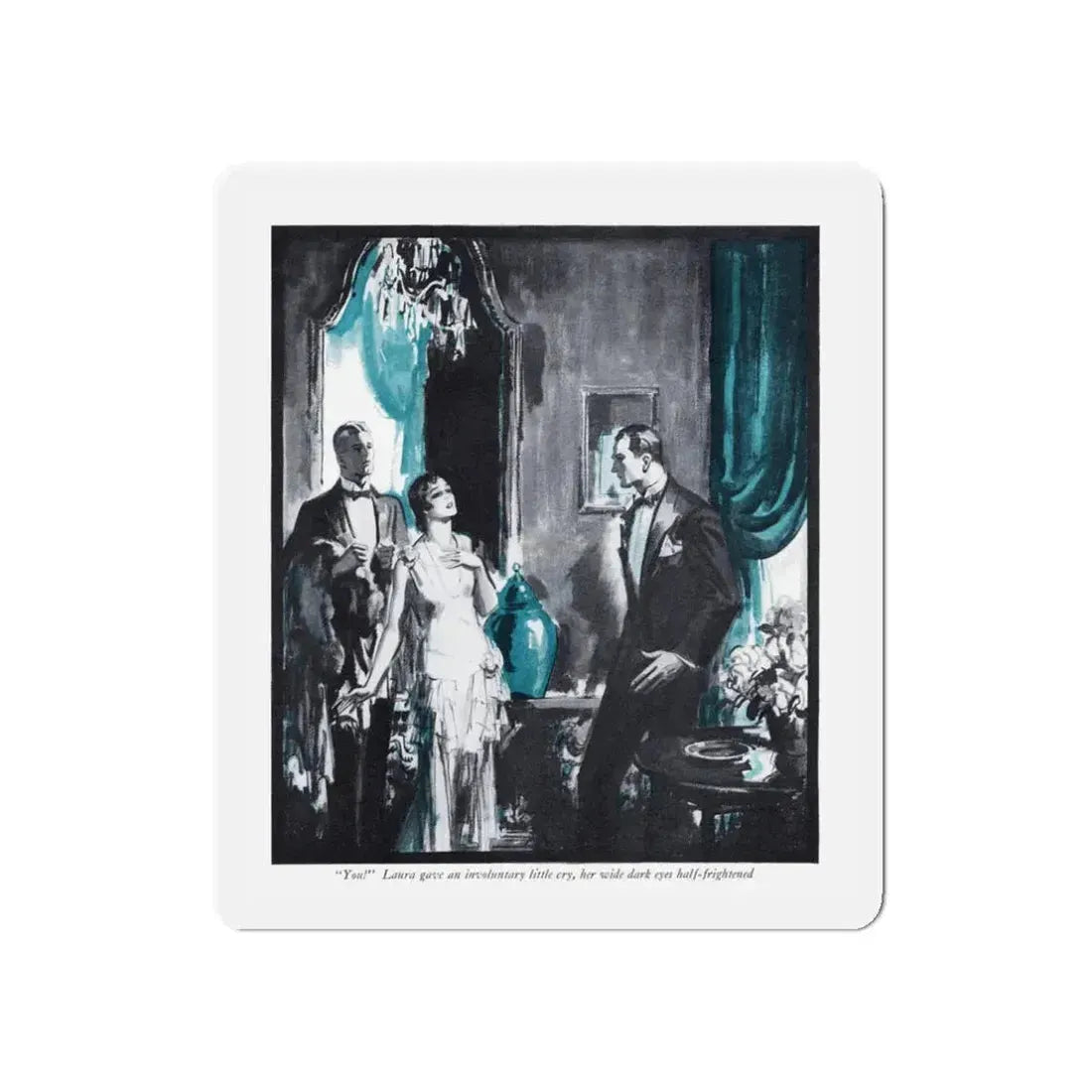 Driving Mists (2), McCall's magazine, March 1930 (Magazine Illustration) Refrigerator Magnet 3 Inch Die-Cut - The Sticker Space