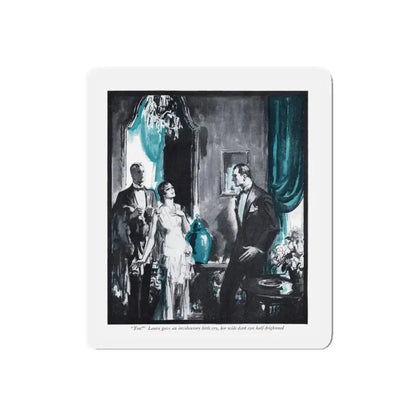 Driving Mists (2), McCall's magazine, March 1930 (Magazine Illustration) Refrigerator Magnet 5 Inch Die-Cut - The Sticker Space