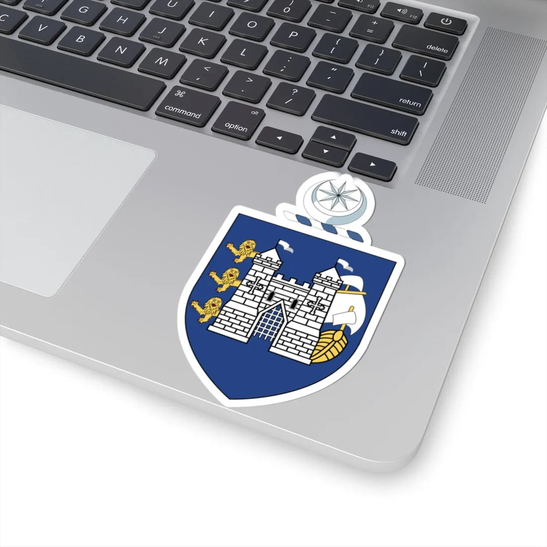 Drogheda crest (Ireland) (Coat of Arms) STICKER Vinyl Kiss-Cut Decal - The Sticker Space