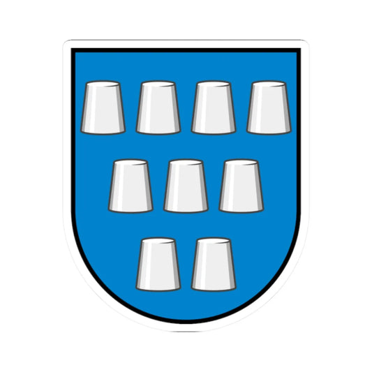 Drohobych coat of arms escutcheon (Ukraine) (Coat of Arms) STICKER Vinyl Kiss-Cut Decal 2 Inch White - The Sticker Space