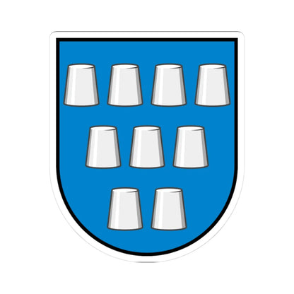 Drohobych coat of arms escutcheon (Ukraine) (Coat of Arms) STICKER Vinyl Kiss-Cut Decal 3 Inch White - The Sticker Space