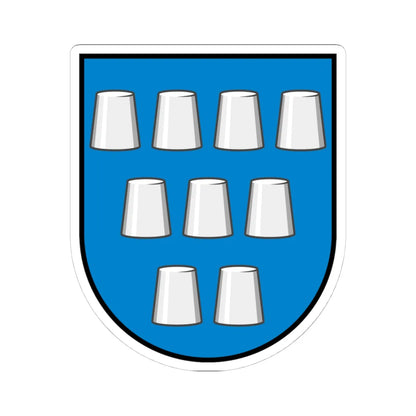 Drohobych coat of arms escutcheon (Ukraine) (Coat of Arms) STICKER Vinyl Kiss-Cut Decal 4 Inch White - The Sticker Space