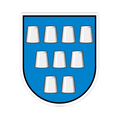 Drohobych coat of arms escutcheon (Ukraine) (Coat of Arms) STICKER Vinyl Kiss-Cut Decal 6 Inch White - The Sticker Space