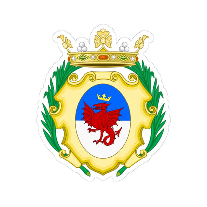 Dronero-Stemma (Italy) (Coat of Arms) STICKER Vinyl Kiss-Cut Decal 4 Inch White - The Sticker Space