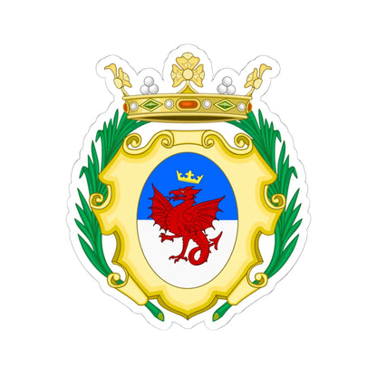 Dronero-Stemma (Italy) (Coat of Arms) STICKER Vinyl Kiss-Cut Decal 6 Inch White - The Sticker Space