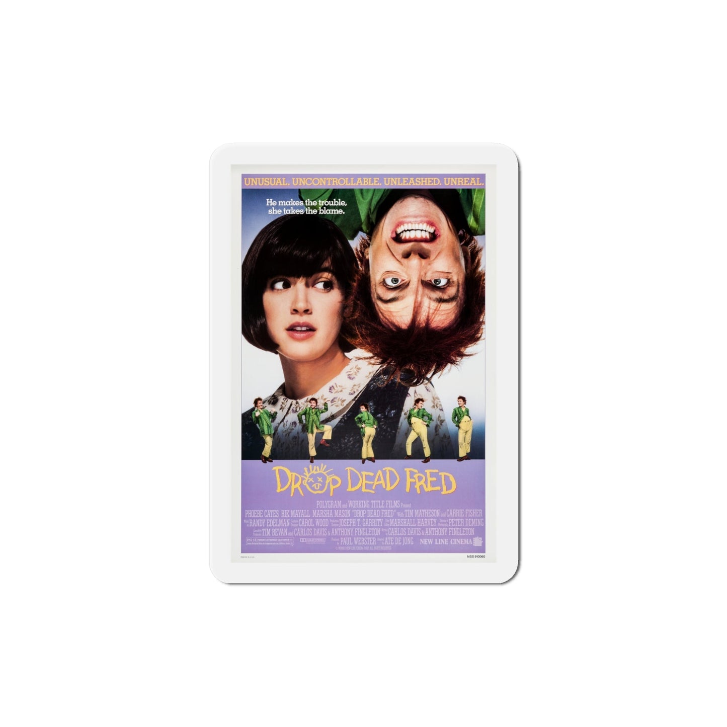 Drop Dead Fred 1991 Movie Poster Die-Cut Magnet-5" x 5"-The Sticker Space