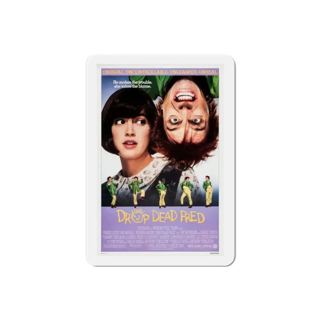 Drop Dead Fred 1991 Movie Poster Refrigerator Magnet 2 Inch - The Sticker Space