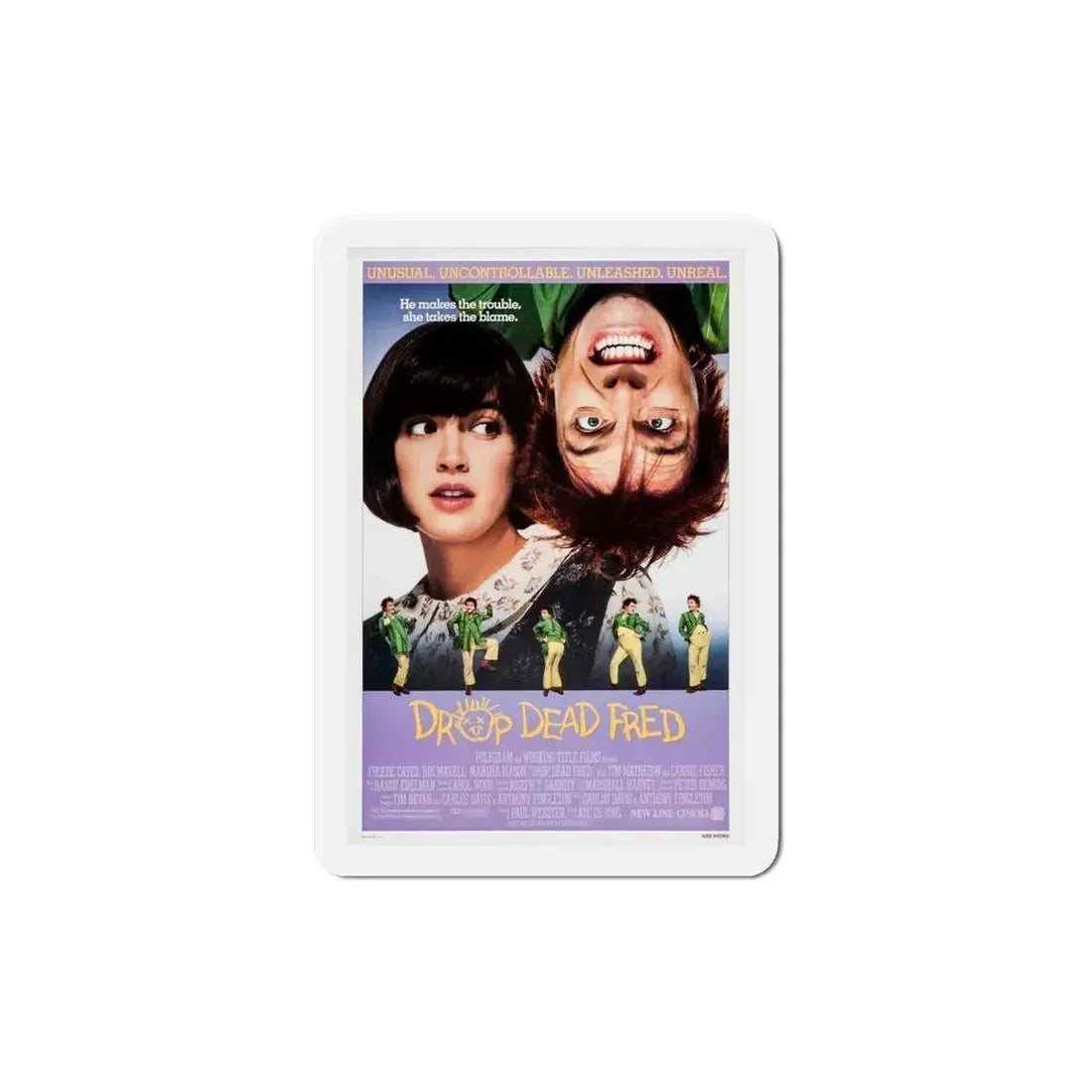 Drop Dead Fred 1991 Movie Poster Refrigerator Magnet 5 Inch - The Sticker Space