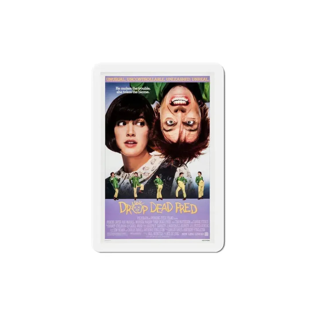 Drop Dead Fred 1991 Movie Poster Refrigerator Magnet 6 Inch - The Sticker Space