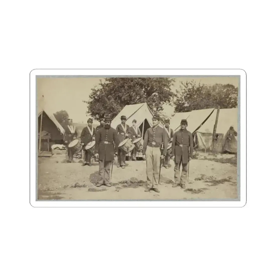 Drum Corps From Unidentified Regiment (U.S. Civil War) STICKER Vinyl Kiss-Cut Decal 2 Inch White - The Sticker Space