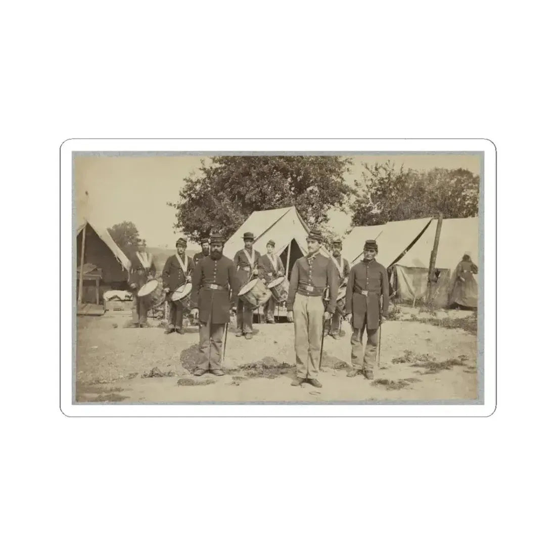 Drum Corps From Unidentified Regiment (U.S. Civil War) STICKER Vinyl Kiss-Cut Decal 3 Inch White - The Sticker Space