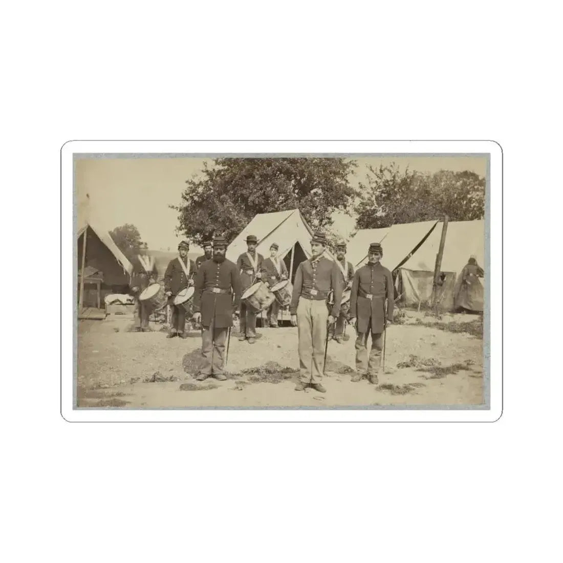 Drum Corps From Unidentified Regiment (U.S. Civil War) STICKER Vinyl Kiss-Cut Decal 4 Inch White - The Sticker Space