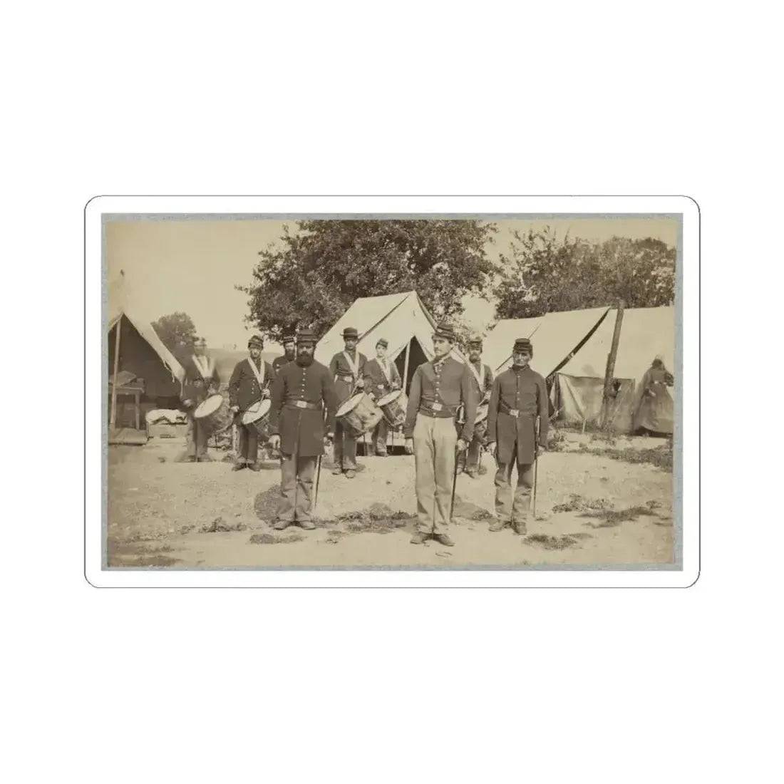 Drum Corps From Unidentified Regiment (U.S. Civil War) STICKER Vinyl Kiss-Cut Decal 6 Inch White - The Sticker Space