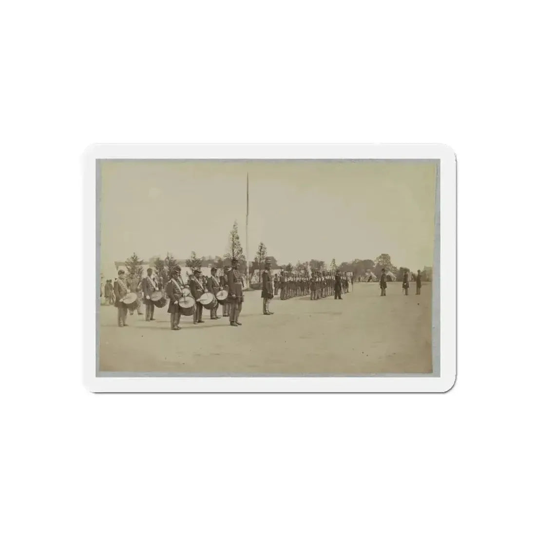 Drum Corps Stands In Front Of Union Soldiers In Formation (U.S. Civil War) Refrigerator Magnet - The Sticker Space