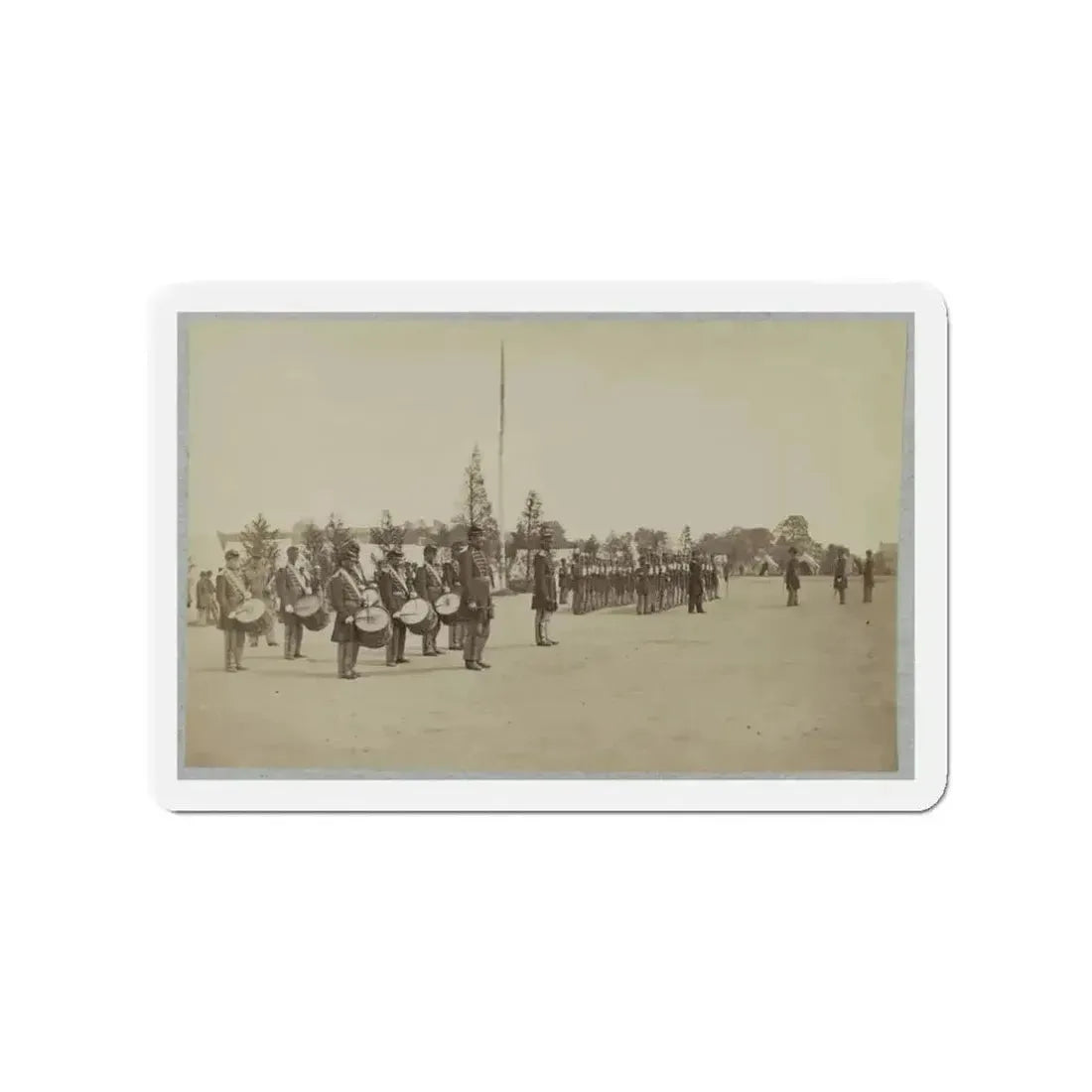 Drum Corps Stands In Front Of Union Soldiers In Formation (U.S. Civil War) Refrigerator Magnet - The Sticker Space