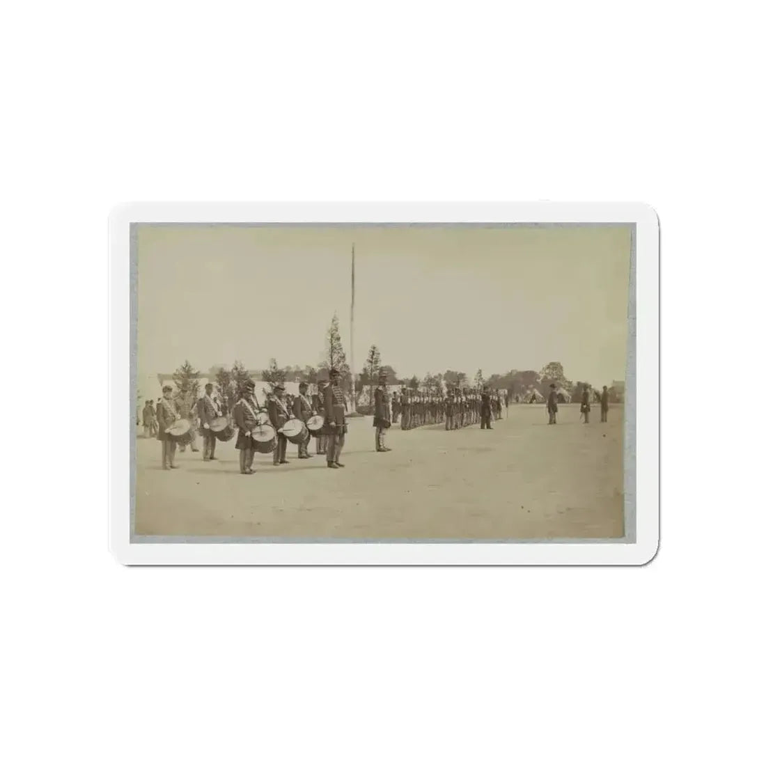 Drum Corps Stands In Front Of Union Soldiers In Formation (U.S. Civil War) Refrigerator Magnet - The Sticker Space