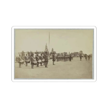 Drum Corps Stands in Front of Union Soldiers in Formation (U.S. Civil War) STICKER Vinyl Kiss-Cut Decal 2 Inch White - The Sticker Space