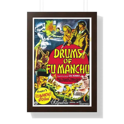 DRUMS OF FU MANCHU 1940 - Framed Movie Poster - The Sticker Space