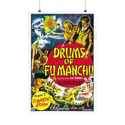 DRUMS OF FU MANCHU 1940 - Paper Movie Poster - The Sticker Space