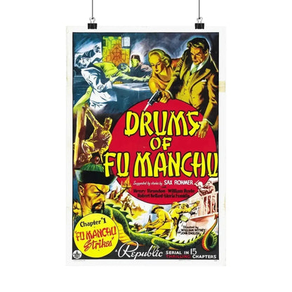 DRUMS OF FU MANCHU 1940 - Paper Movie Poster - The Sticker Space