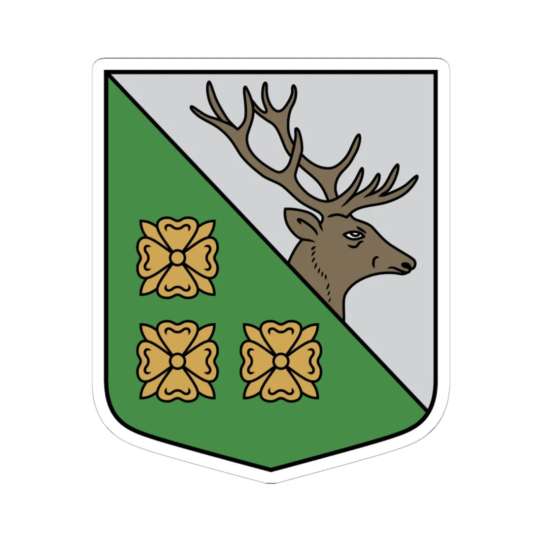 Drustu pagasta ģerbonis (Latvia) (Coat of Arms) STICKER Vinyl Kiss-Cut Decal - The Sticker Space