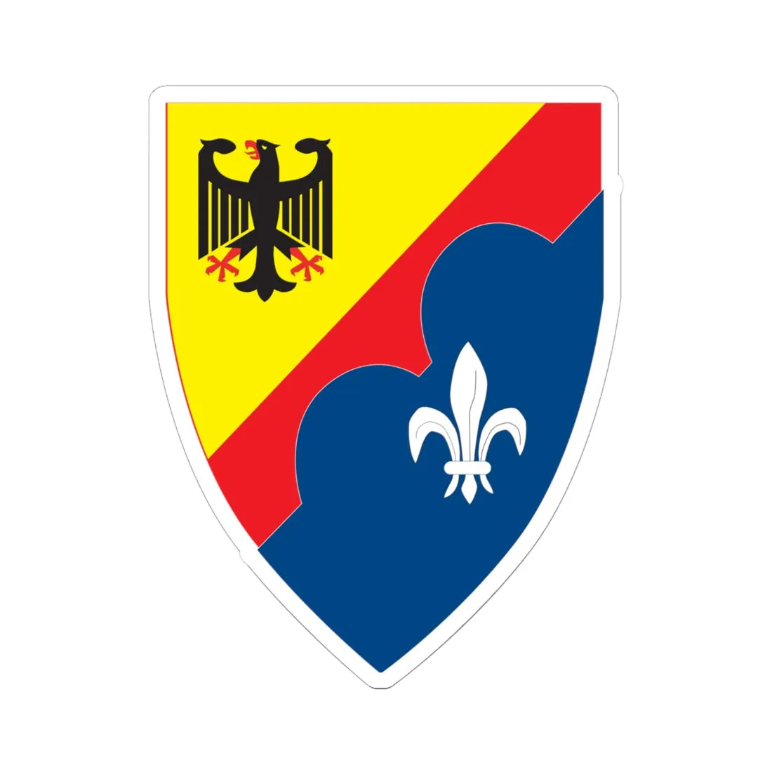 DtStGrpFR (Germany) (Coat of Arms) STICKER Vinyl Kiss-Cut Decal 6 Inch White - The Sticker Space