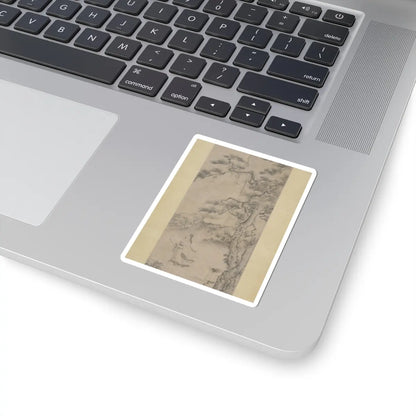 Du Jin - Tao Yuanming enjoying chrysanthemums - late 15th or early 16th v3 - STICKER Vinyl Kiss-Cut Decal