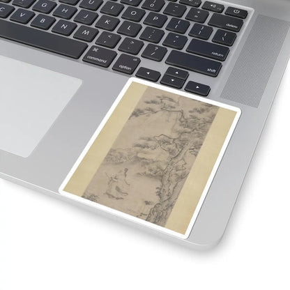 Du Jin - Tao Yuanming enjoying chrysanthemums - late 15th or early 16th v3 - STICKER Vinyl Kiss-Cut Decal