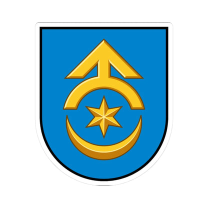 Dubno coat of arms escutcheon (Ukraine) (Coat of Arms) STICKER Vinyl Kiss-Cut Decal 3 Inch White - The Sticker Space