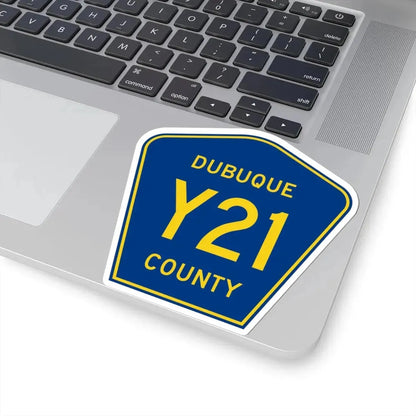 Dubuque County Route Y21 IA (Iowa) (Road Sign) STICKER Vinyl Kiss-Cut Decal - The Sticker Space
