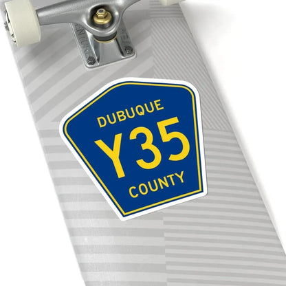 Dubuque County Route Y35 IA (Iowa) (Road Sign) STICKER Vinyl Kiss-Cut Decal - The Sticker Space