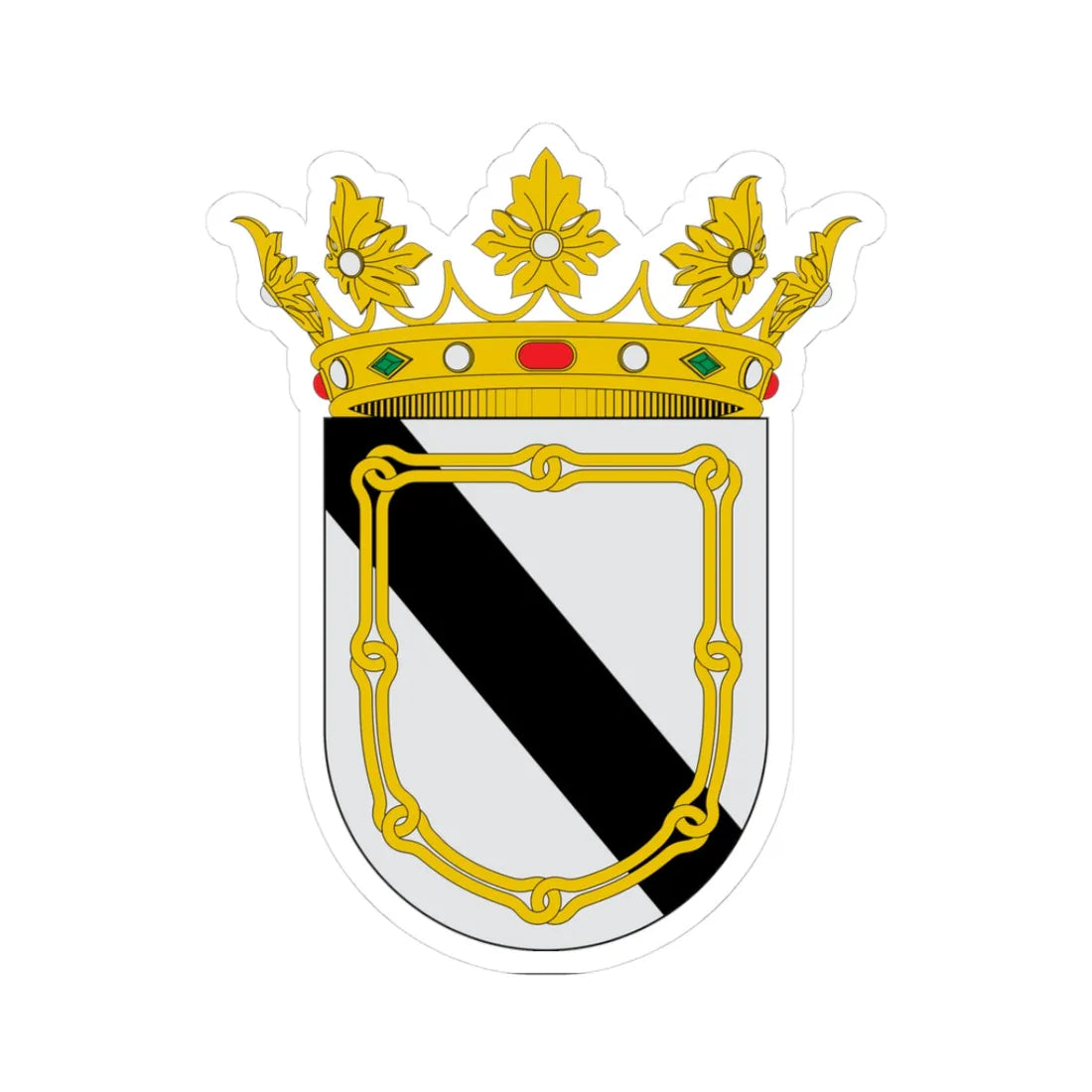Ducado de Béjar Casa de Zúñiga (Spain) (Coat of Arms) STICKER Vinyl Kiss-Cut Decal 3 Inch White - The Sticker Space