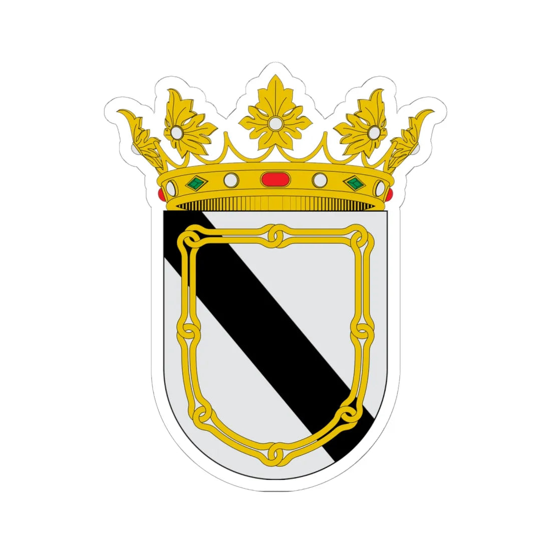 Ducado de Béjar Casa de Zúñiga (Spain) (Coat of Arms) STICKER Vinyl Kiss-Cut Decal 6 Inch White - The Sticker Space
