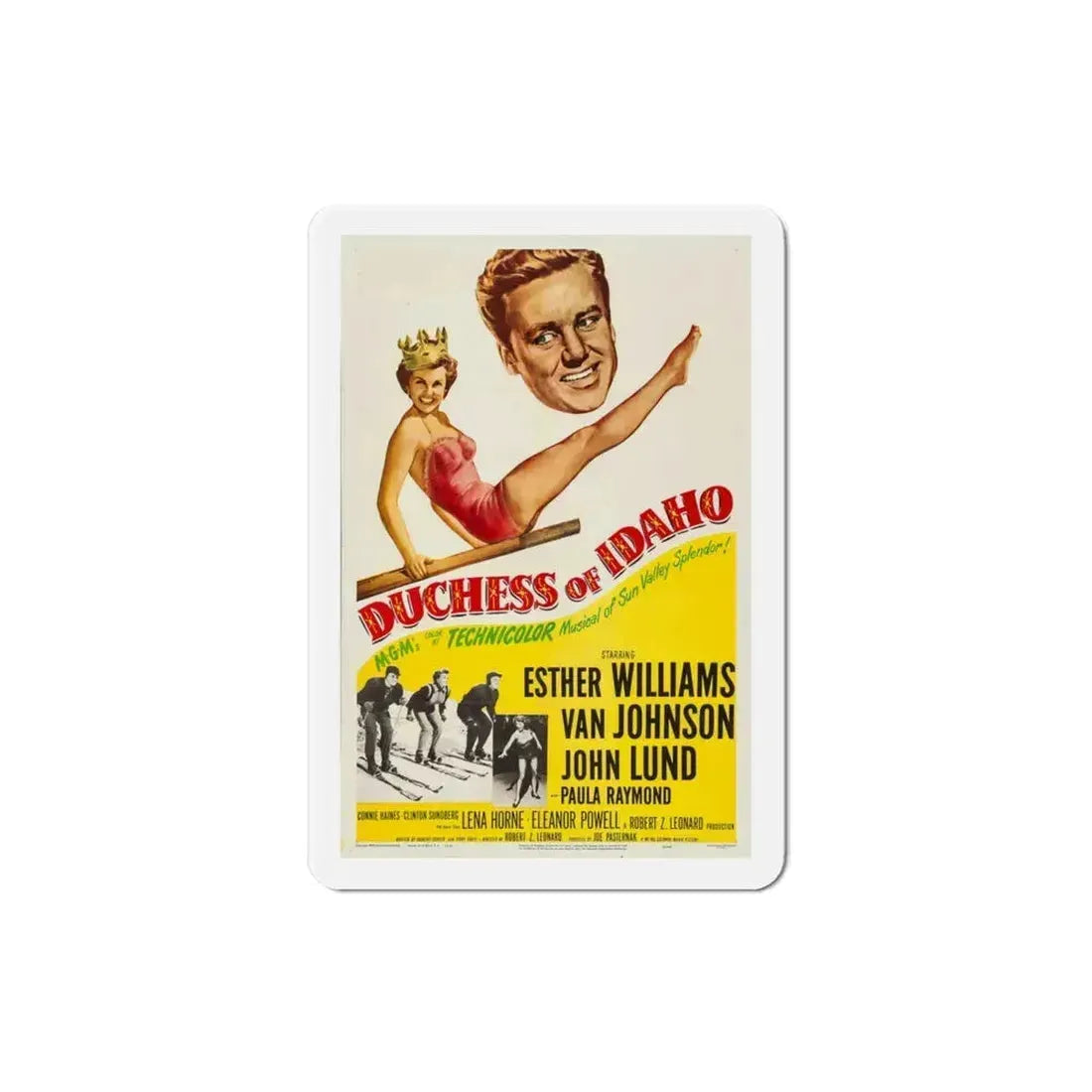 Duchess of Idaho 1950 Movie Poster Refrigerator Magnet 3 Inch - The Sticker Space