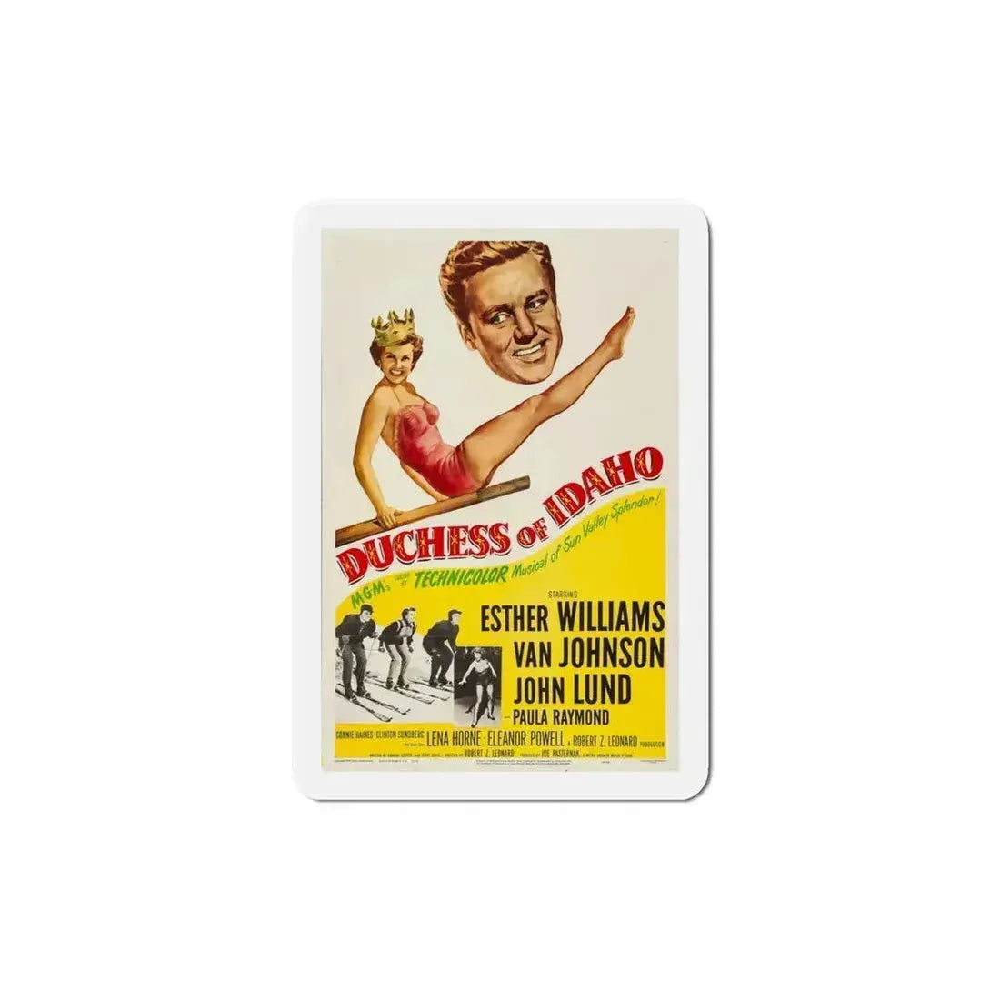 Duchess of Idaho 1950 Movie Poster Refrigerator Magnet 6 Inch - The Sticker Space