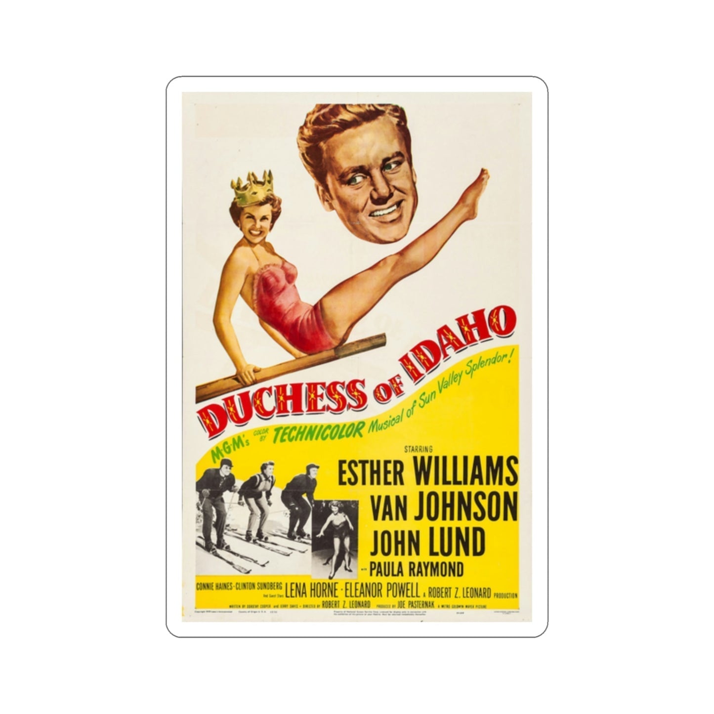 Duchess of Idaho 1950 Movie Poster STICKER Vinyl Die-Cut Decal-2 Inch-The Sticker Space