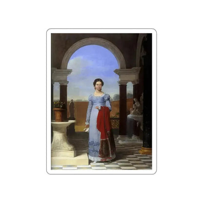 DUCQ, Joseph-Francois - Portrait of Colette Versavel, Wife of Isaac J. de Meyer (Artwork) STICKER Vinyl Die-Cut Decal - The Sticker Space