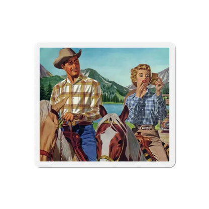 Dude Ranch, Arrow advertisement, 1954 (Magazine Illustration) Refrigerator Magnet 5 Inch Die-Cut - The Sticker Space